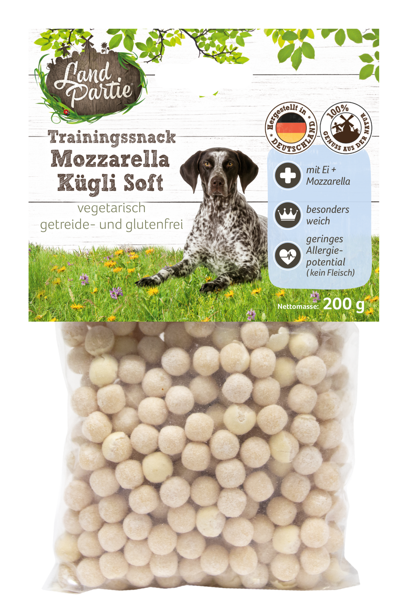 LandPartie Trainingssnack Mozzarella Kügli Soft 200 g