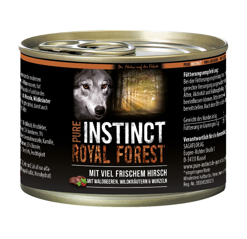 PI-ROYAL-FOREST-Hirsch-200g_109423_SAGAFLOR_AG-Web Pure Instinct Hirsch Royal Forest 200 g Dose