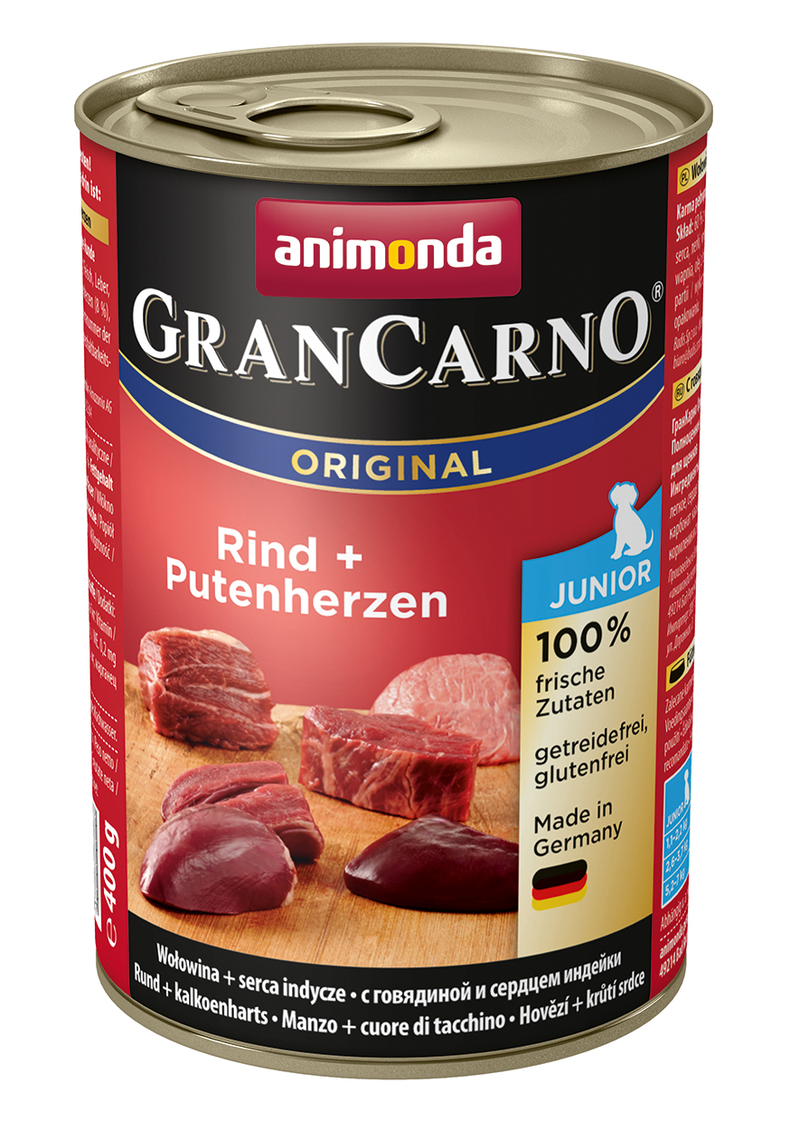 abb-animonda-grancarno-original-junior-82728 Animonda GranCarno Junior mit Rind + Putenherzen 400 g