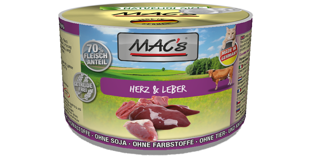 MACs_Cat_HerzLeber_200g Macs Dose Herz + Leber 200 g