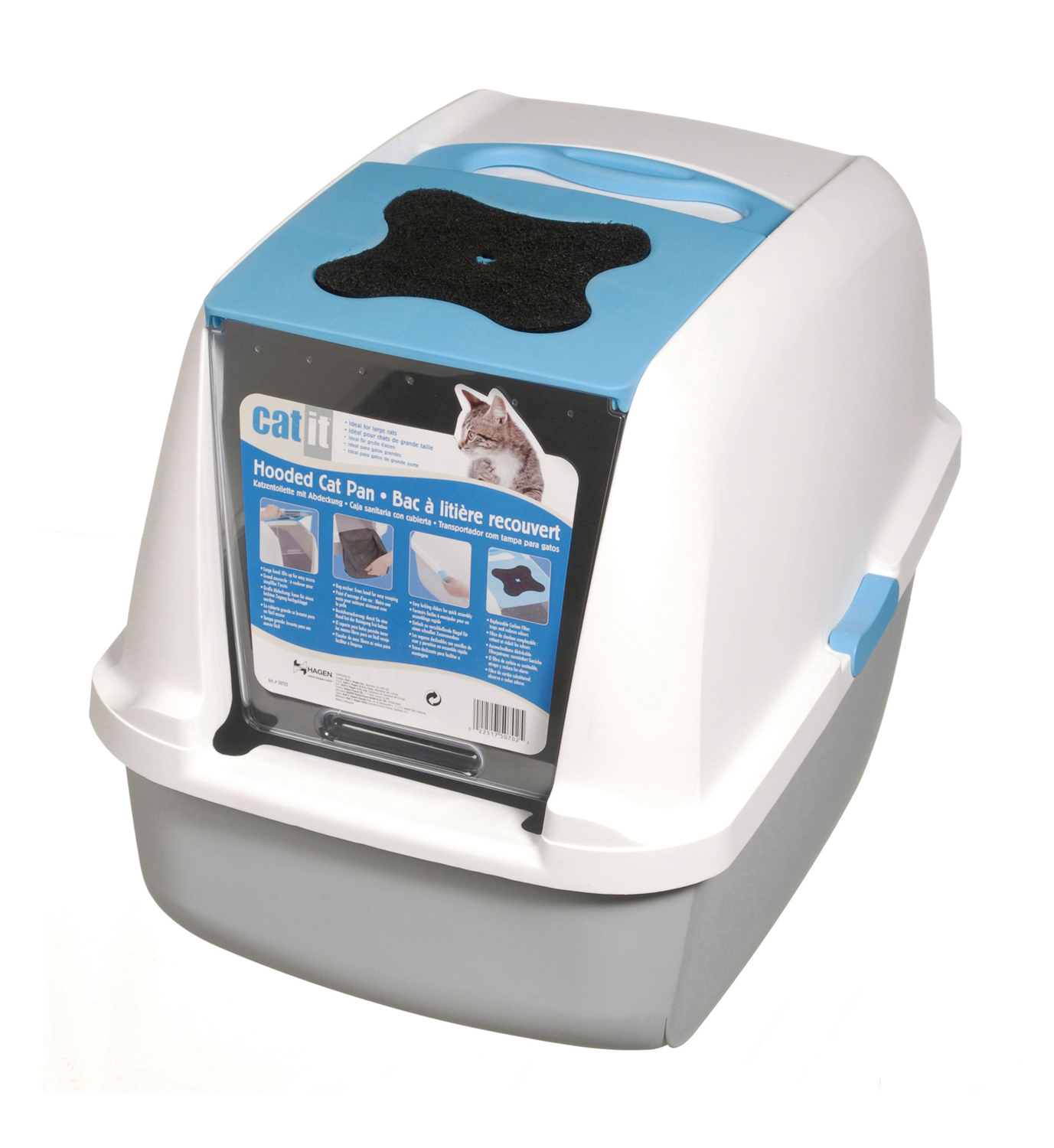 50701_CA_Katzentoilette-m-Dach-blau_rgb Catit Katzentoilette mit Dach groß blau