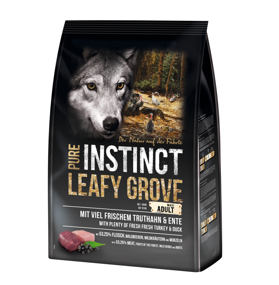 Pure-Instinct-Adult-Maxi-Truthahn-Ente-Leafy-Grove-4-kg Pure Instinct Adult Maxi Truthahn & Ente Leafy Grove 4 kg