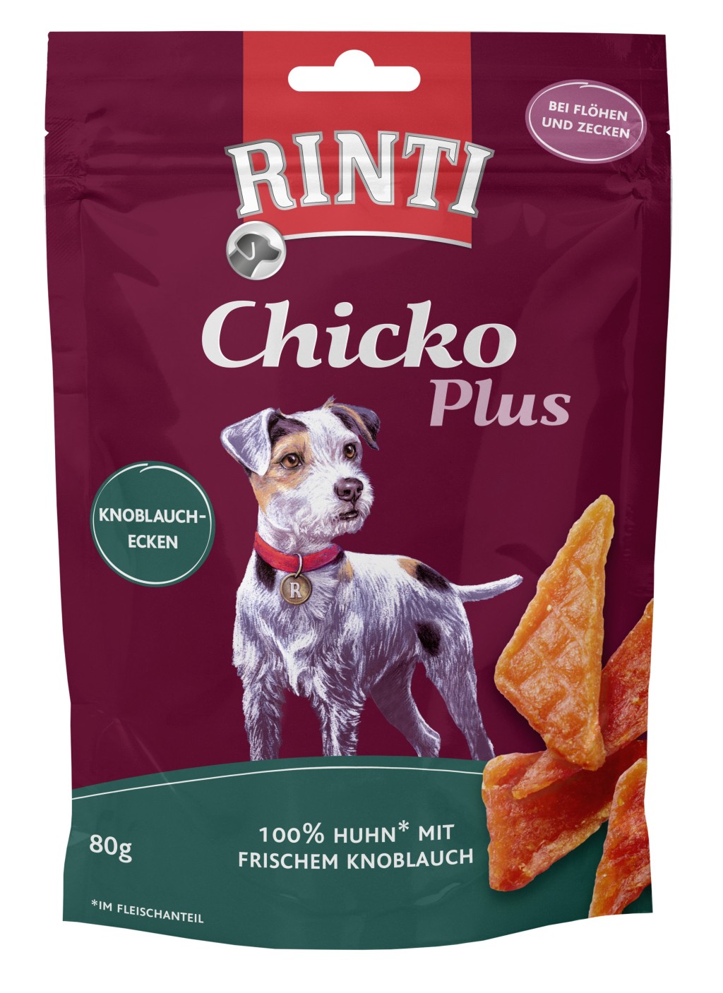 Rinti Chicko Plus Knoblauchecken 80 g Rinti Chicko Plus Knoblauchecken 80 g