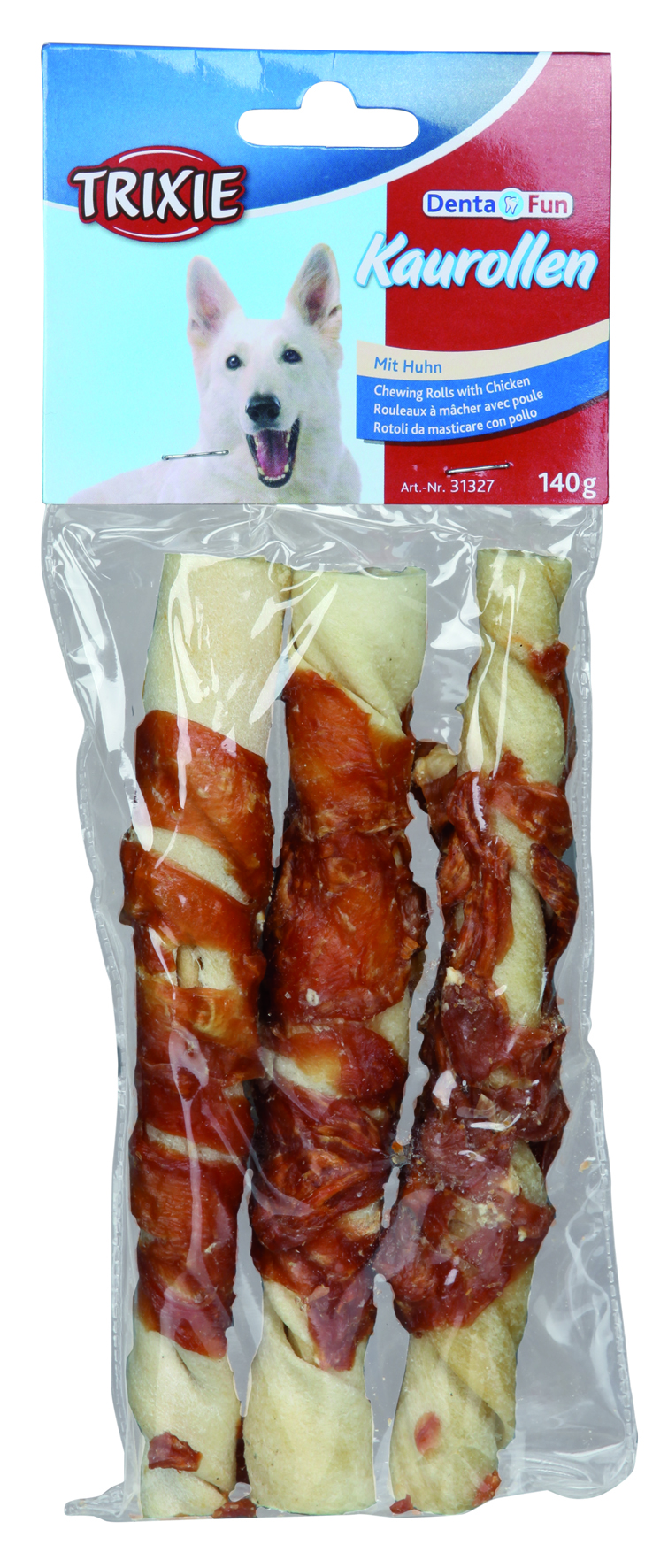 31327_VP Trixie Denta Fun Light Kaurollen Huhn 17 cm 3 Stück
