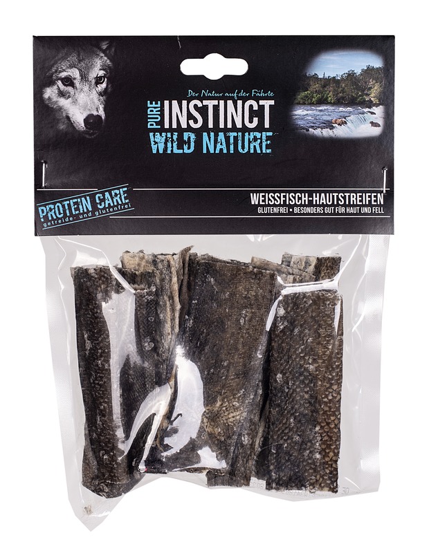 Pure Instinct Wild Nature Weißfisch Hautstreifen  100 g Pure Instinct Wild Nature Weißfisch Hautstreifen  100 g