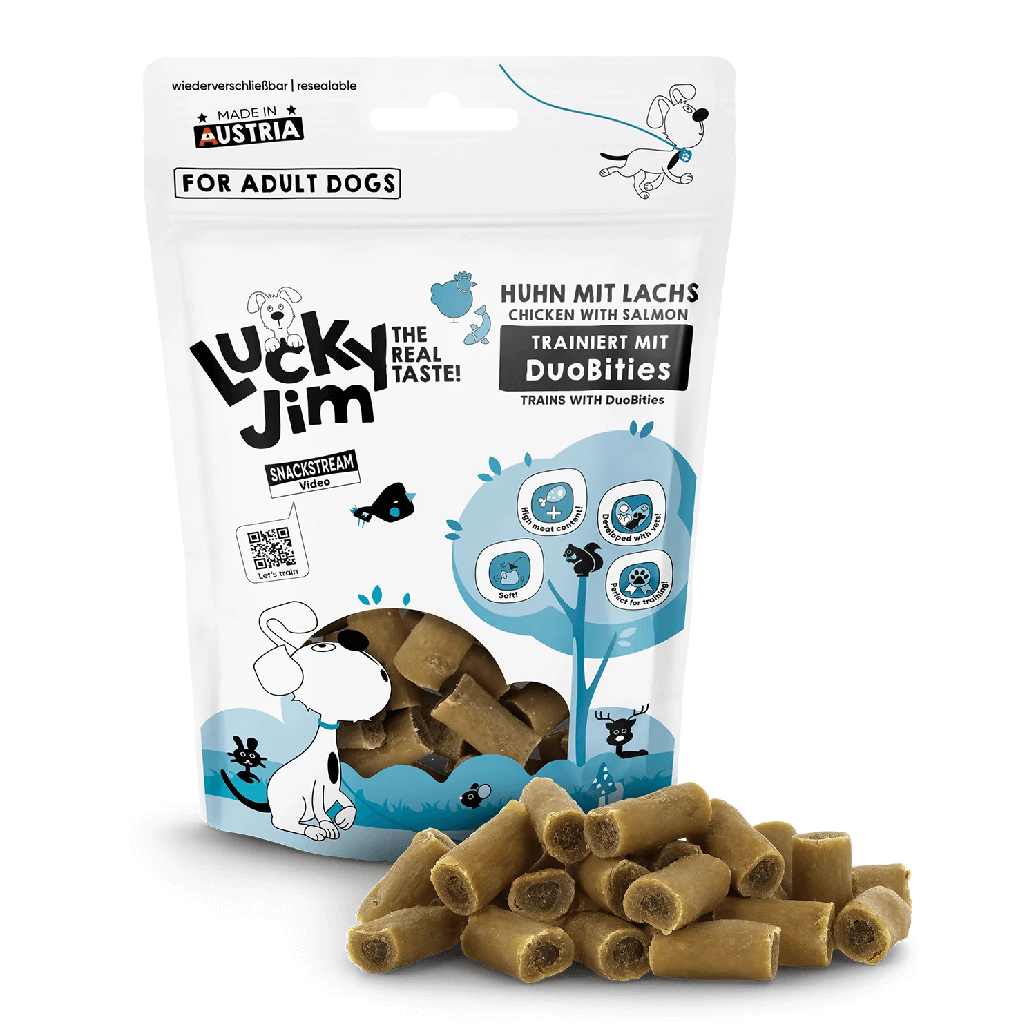 Lucky Jim DuoBities Huhn mit Lachs 70 g