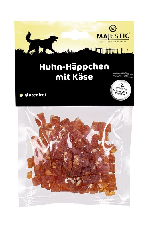 Majestic Huhn Häppchen mit Käse 80 g Majestic Huhn Häppchen mit Käse 80 g