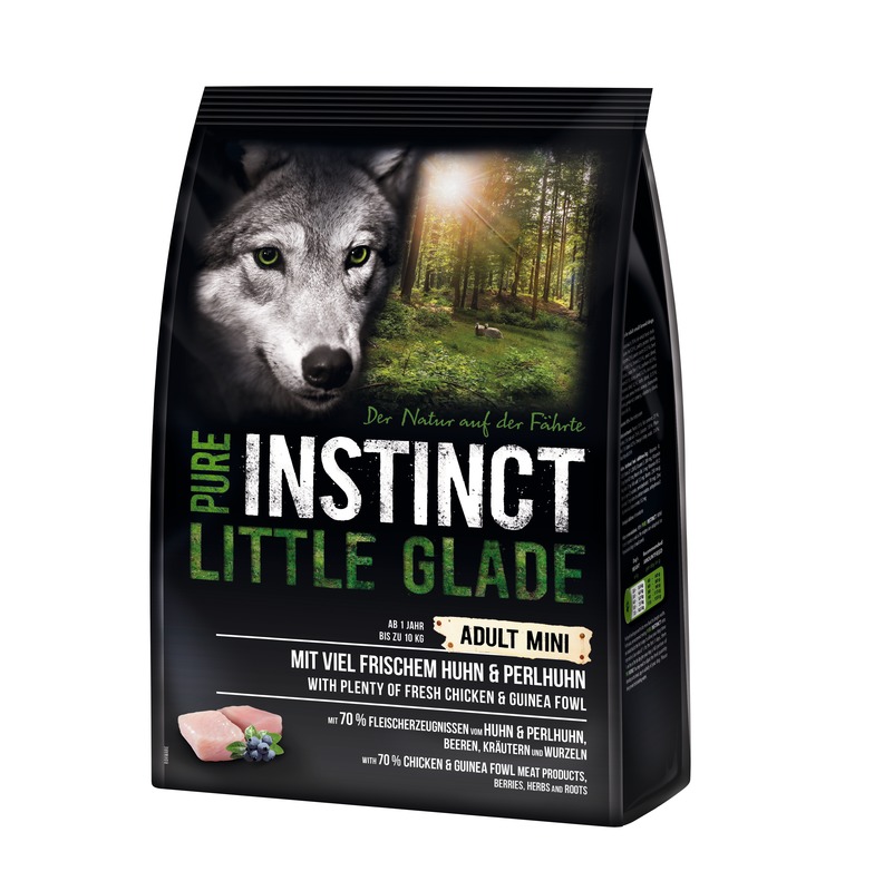 PURE-INSTINCT-Little-Glade-1kg_184755_SAGAFLOR_AG_Web_4056727121906 Pure Instinct Mini Little Glade Huhn und Perlhuhn 1 kg
