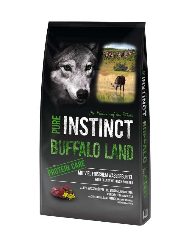 PURE-INSTINCT-12kg-BUFFALO-LAND-Wasserb-1-4-ffel-und-Strau-_146505_SAGAFLOR_AG-Web Pure Instinct Adult Büffel & Strauß Buffalo Land 12 kg
