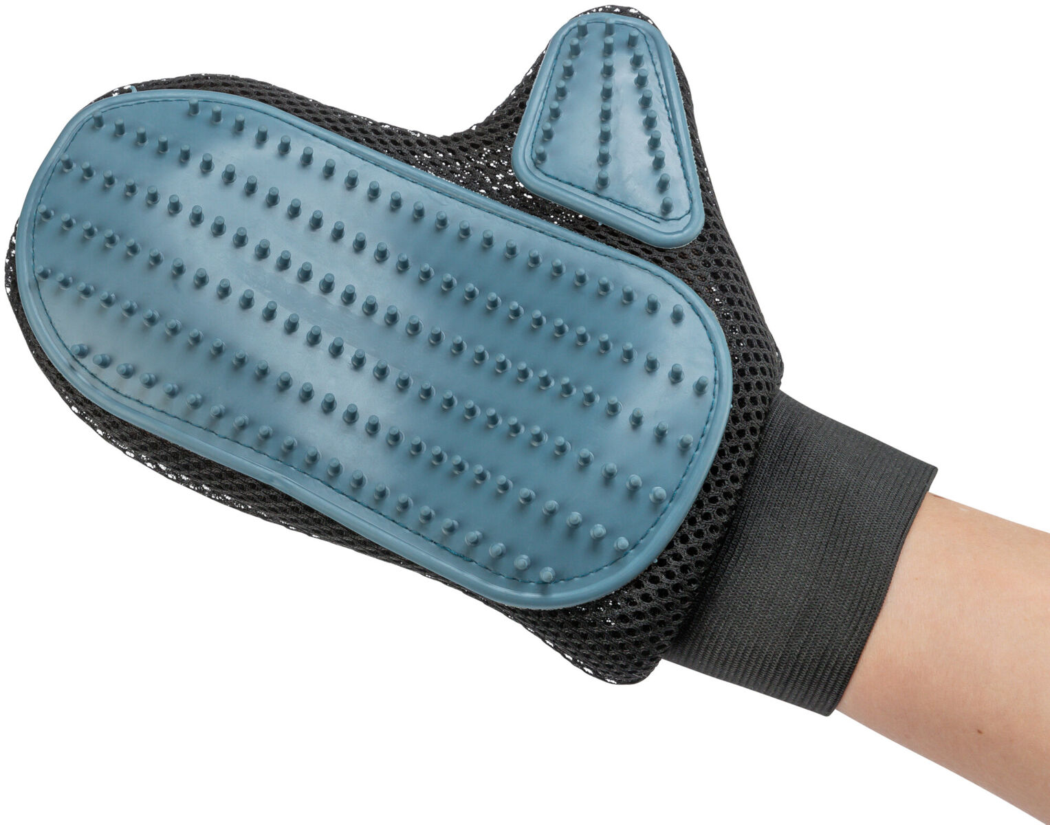 Trixie Fellpflege Handschuh grau/blau