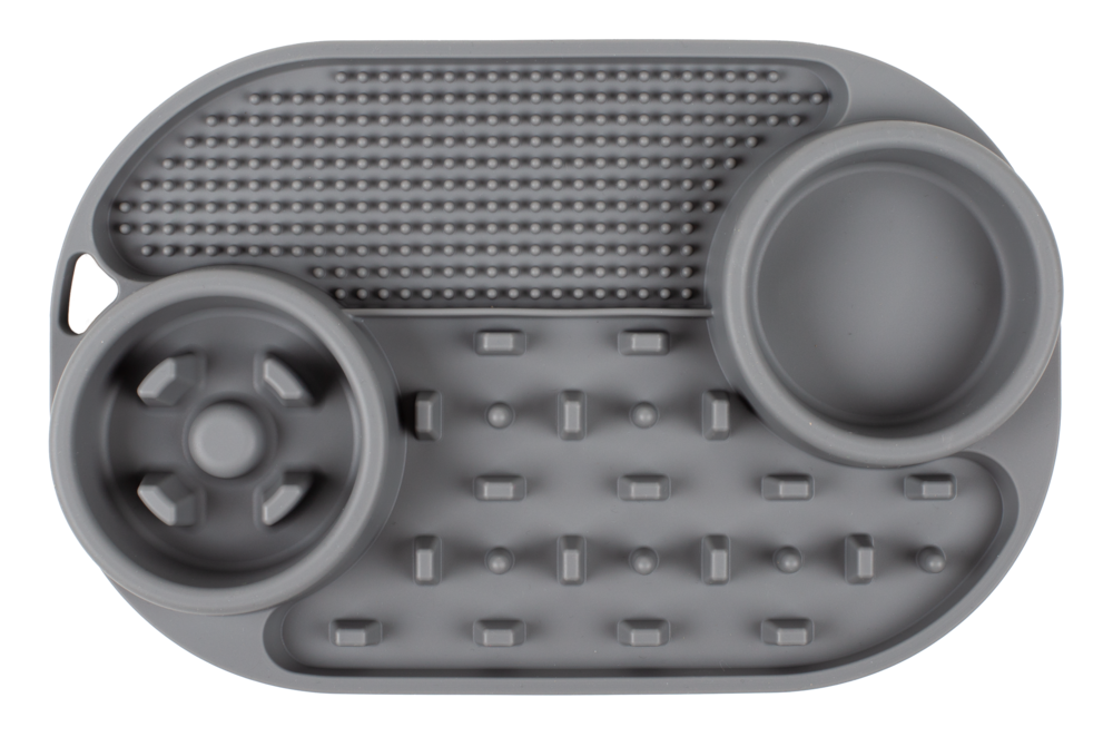 Azoona Silikon Schleckmatte grau