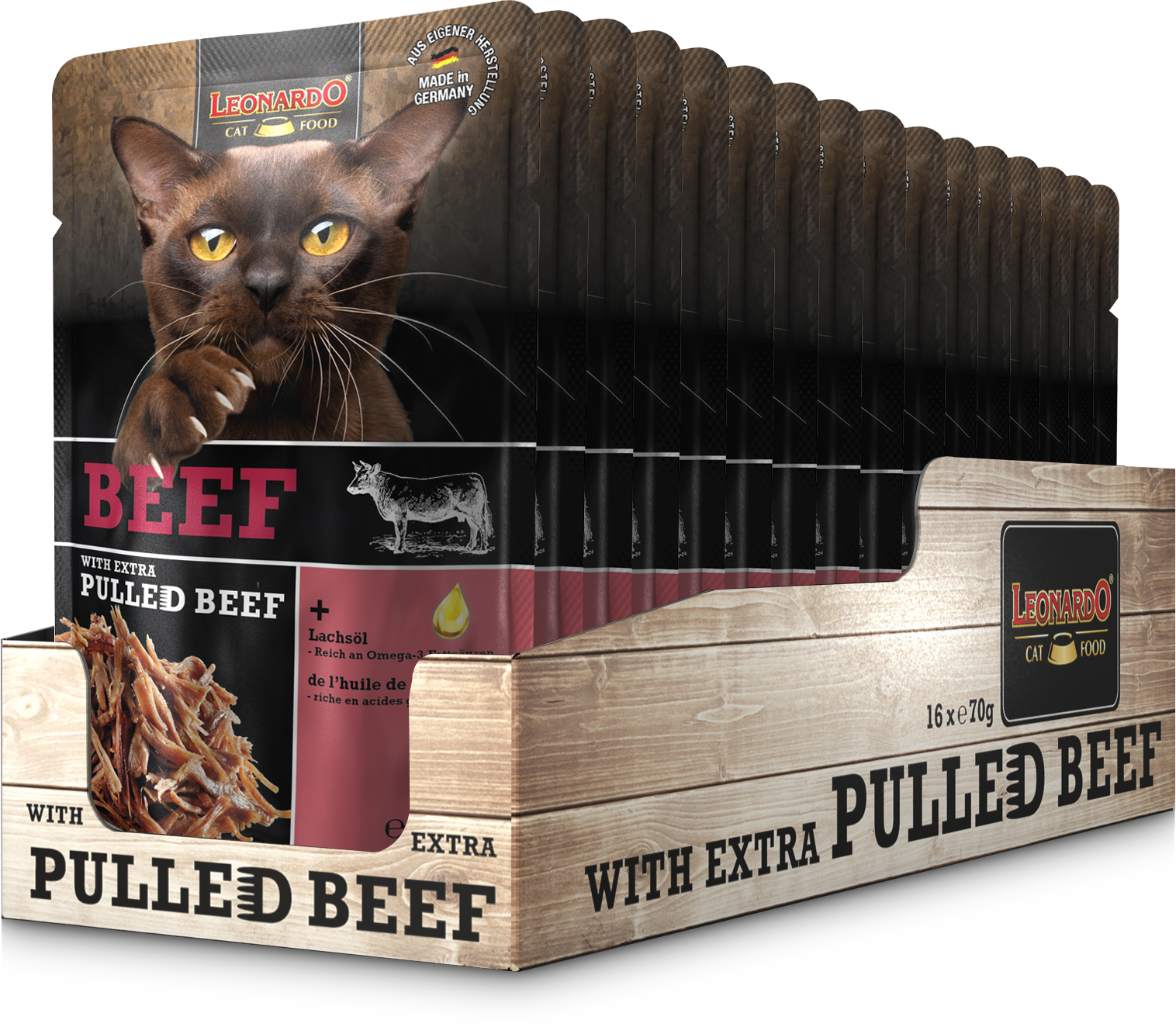 Leonardo Pulled Beef 70 g Beutel